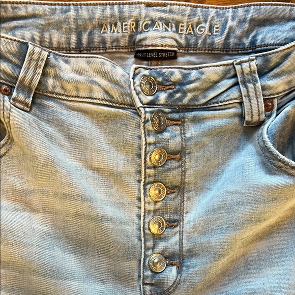 Light Blue AE flare Women's Jeans - Picture 2 of 5